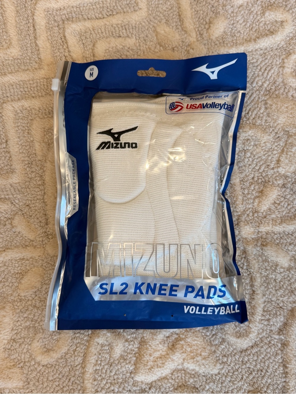 Mizuno White SL2 Volleyball Knee Pads for Women